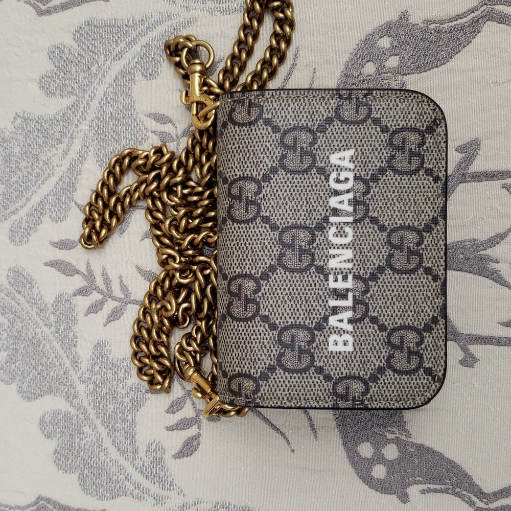 GUCCI X BALENCIAGA GG WEB SUPREME HACKER PROJECT WALLET ON CHAIN WOC - Picture 8 of 14